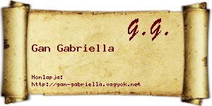 Gan Gabriella névjegykártya